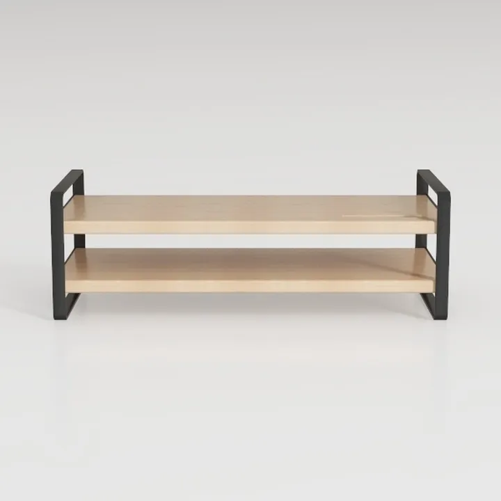 Small Shoe Bench with Cushion,2 Tiers Shoe Rack