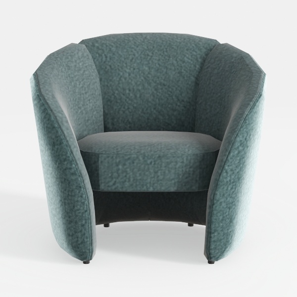 Yaheetech Accent Barrel Chair, Boucle Fabric Club