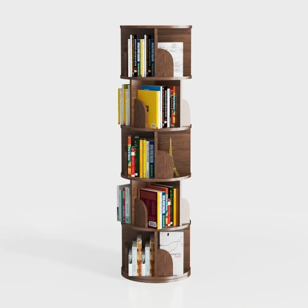 Rotating Bookshelf Tower,Corner Bookshelf for