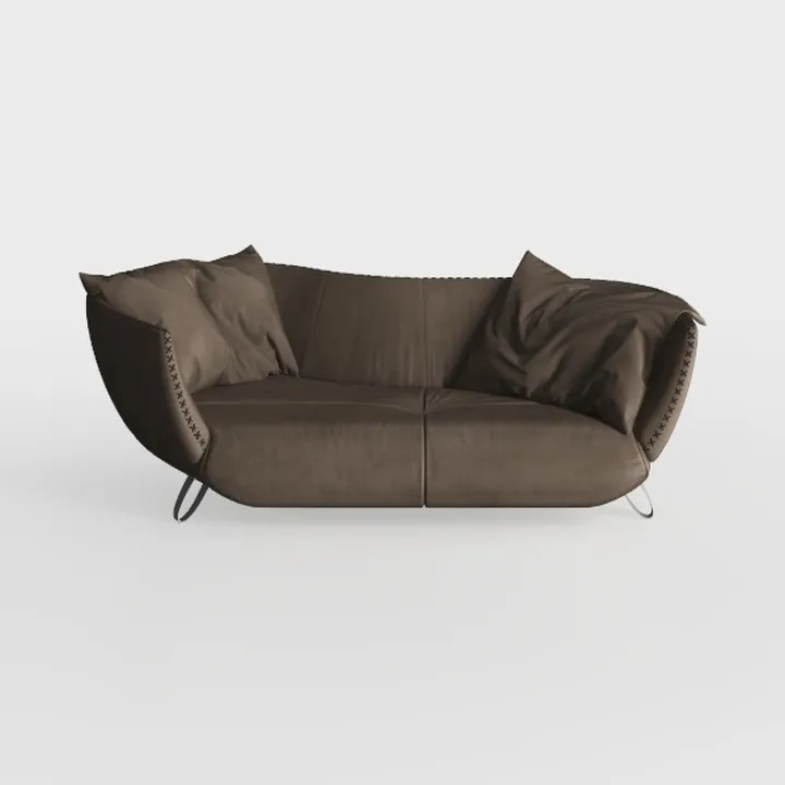 COLAMY 95" Oversized PU Leather Sofa for Living Ro