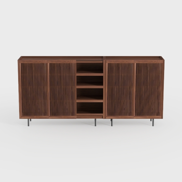 Set of 2 Accent Storage Cabinet with Doors and