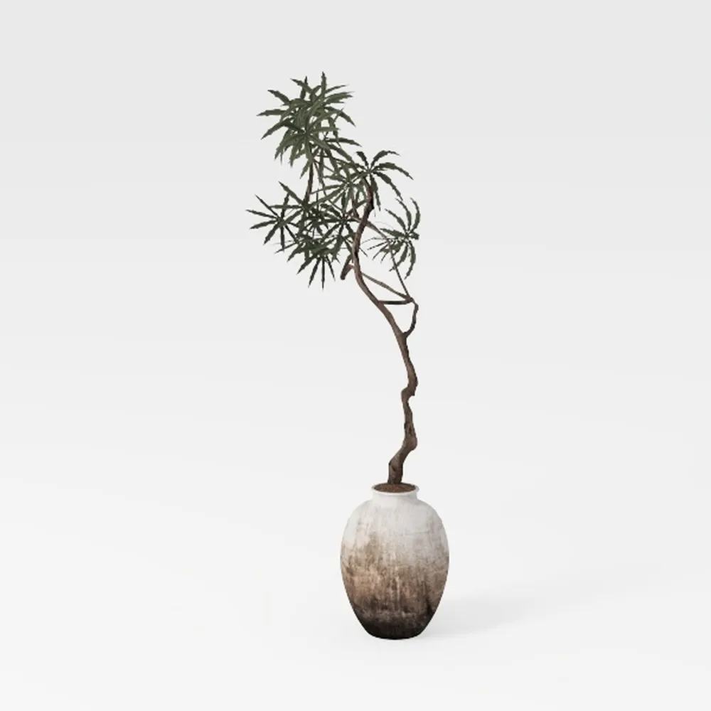 Rustic Farmhouse Resin Vase - Tall Vintage Boho