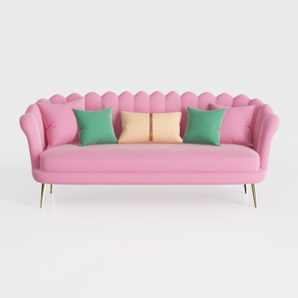 hegmentine Contemporary Velvet Loveseat Sofa,Moder