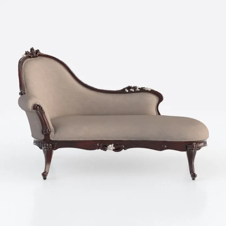 61 in. W Light Gray Fabric Upholstered Chaise with