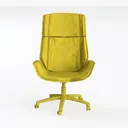 Velvet Executive Office Chairs with Flip up Left 45 Degree View