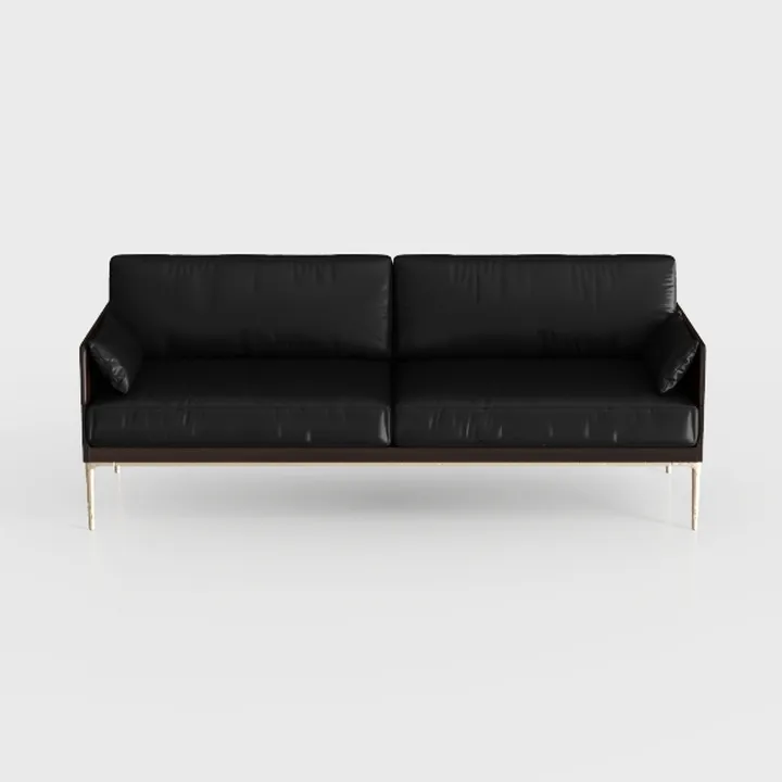 American Vintage Leather Sofa Small Living Room Cl