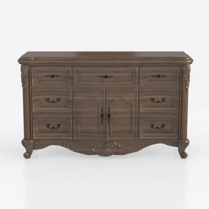 OKD Farmhouse Large Buffet Sideboard Cabinet with