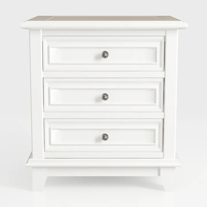 Benjara Lyni 30 Inch Nightstand with 3 Drawers