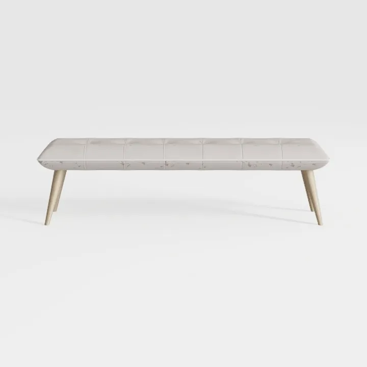 Yaheetech Modern Ottoman Bench-Warm Beige