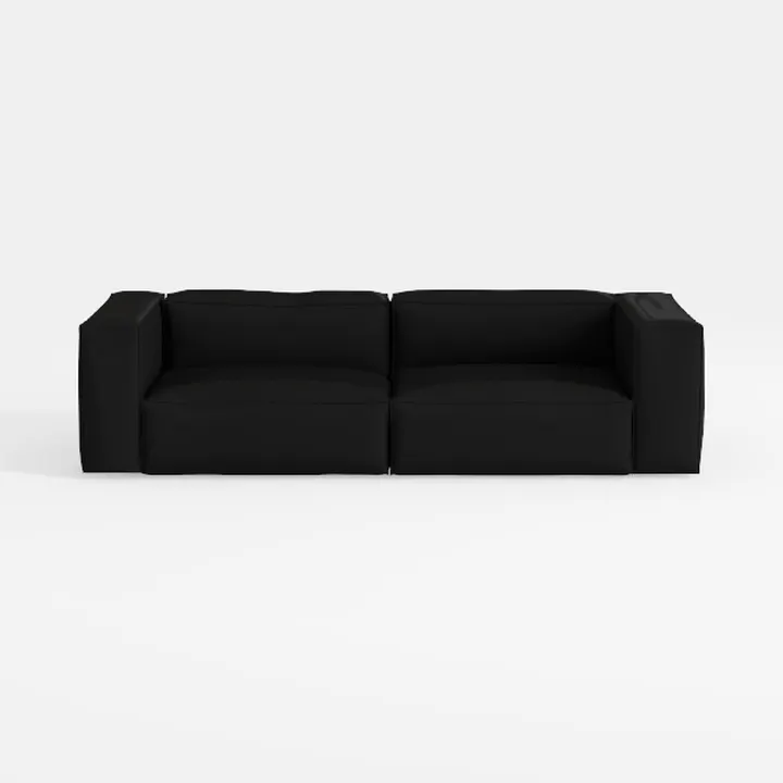 81''Modern Sofa Couch Comfy Velvet Couch Black Cou
