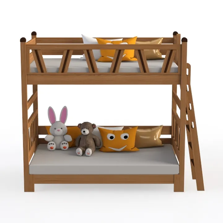 Linique Full XL Over Queen Wooden Bunk Bed with La