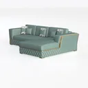 NicBex Sectional Couches 3 Pieces Modular Sofa Left 45 Degree View