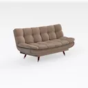 75-Inch Futon Sofa Bed W/Padded Armrests  Right 45 Degree View
