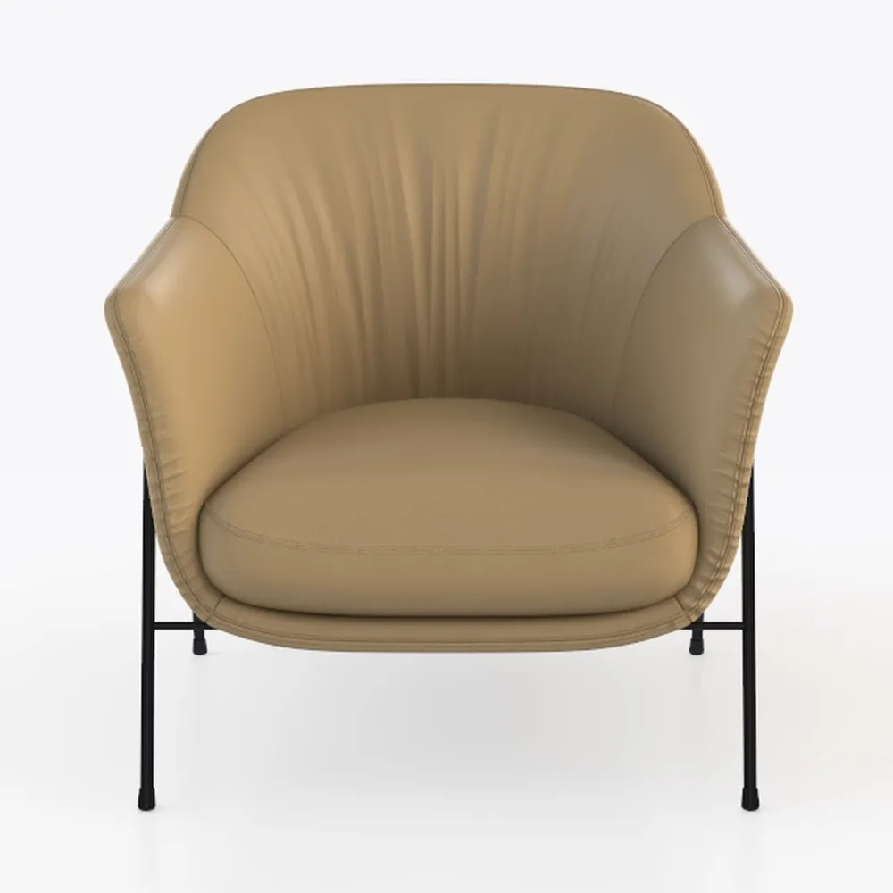 Jerliflyer Lazy Chairs with Metal Legs, Modern Lei