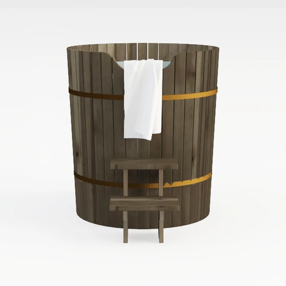 Cold Plunge Tub with 1HP Chiller, 2 Person Red