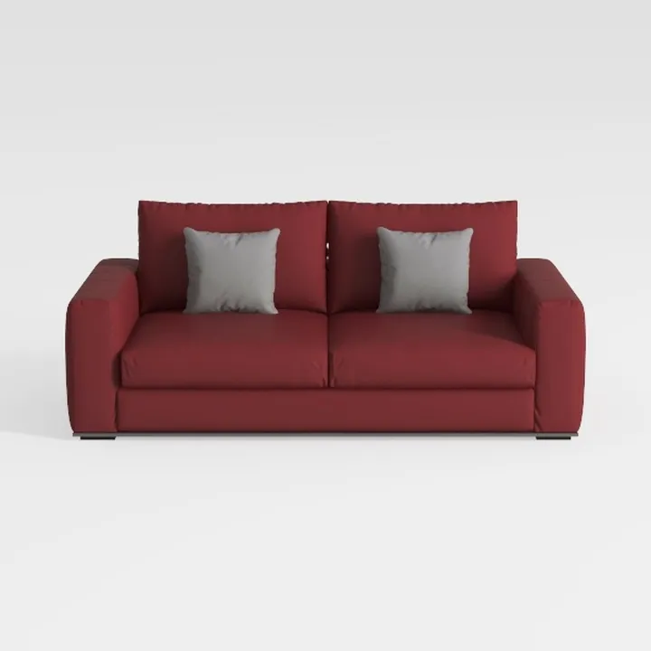 COLAMY 95" Oversized PU Leather Sofa, Comfy Sofa C