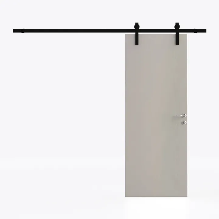 Minimalist Solid Wood Sliding Barn Door 3D Model