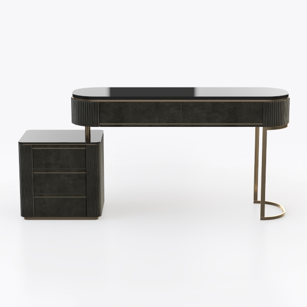 Elegant 56.75&quot; W Executive Desk with 3 Drawers and