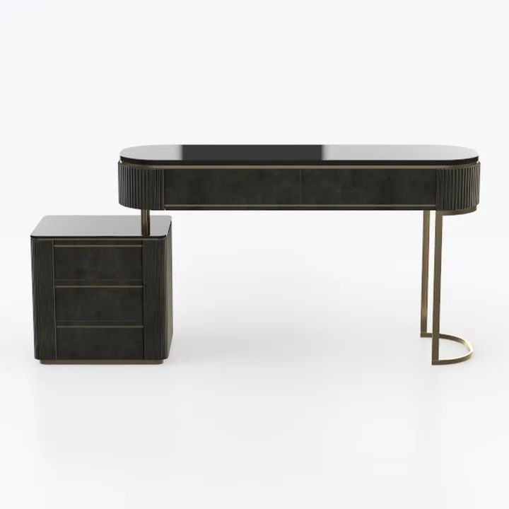 Elegant 56.75" W Executive Desk with 3 Drawers and