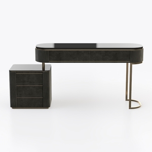 Elegant 56.75" W Executive Desk with 3 Drawers and