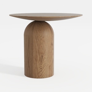 43 inch wooden circular dining table, modern minim