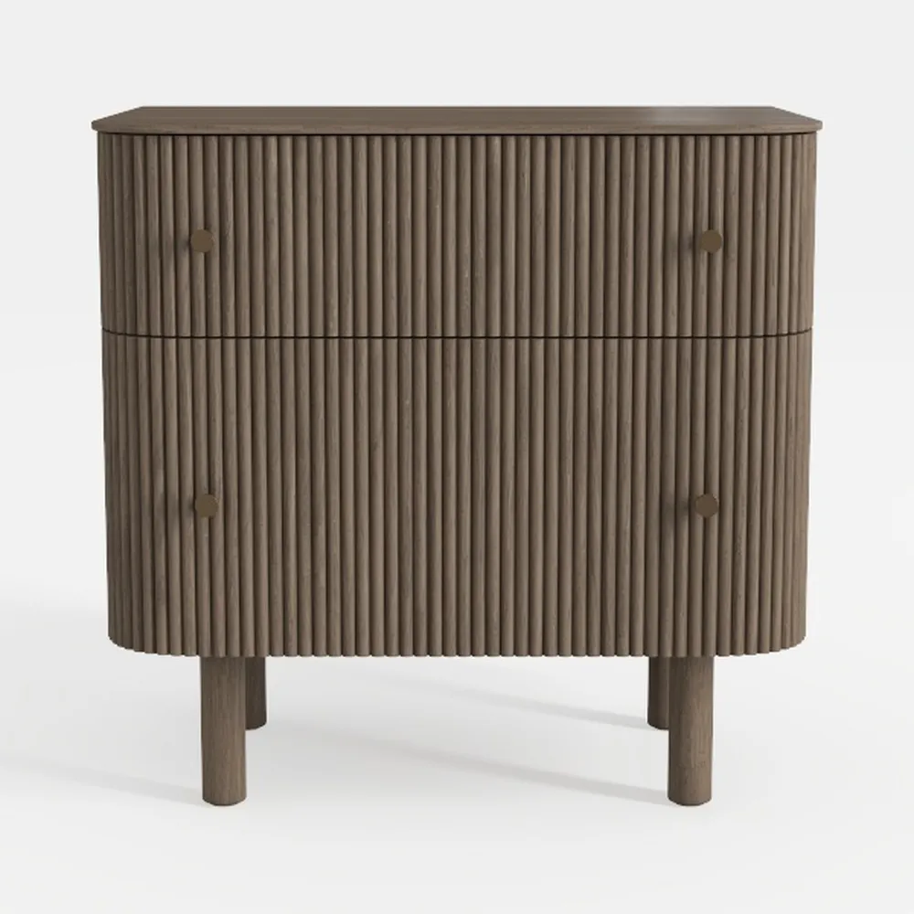 Fluted Sideboard Buffet Cabinet with Charging