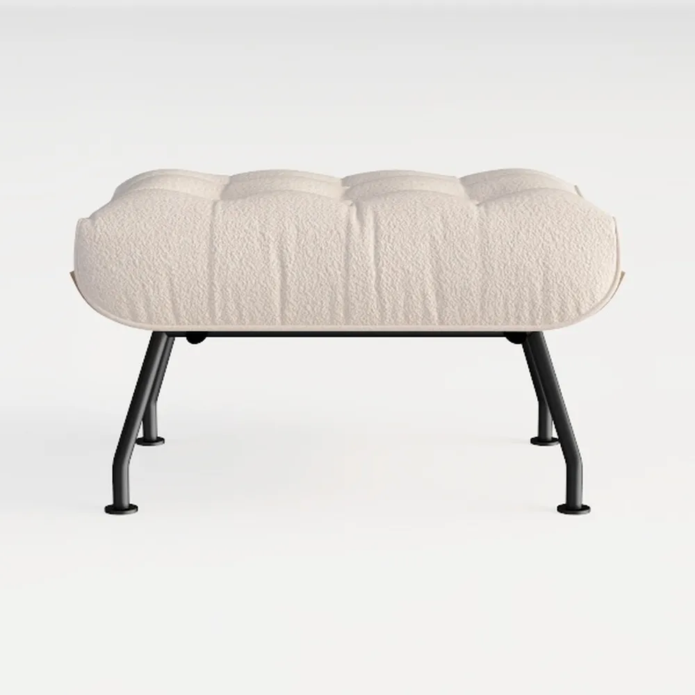 LITA Folding Upholstered Footrest Stool, Modern