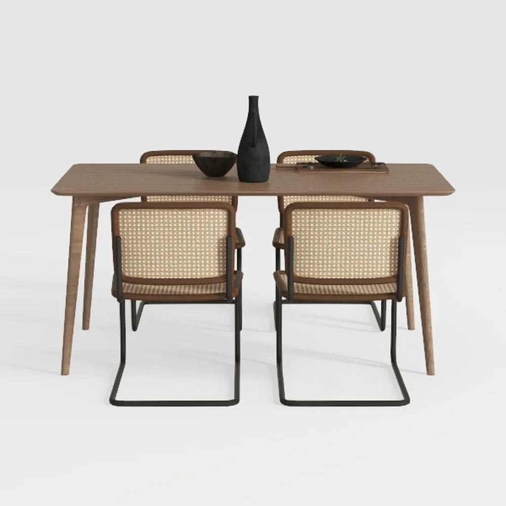 Ballerina 5-Piece Natural Brown Dining Set