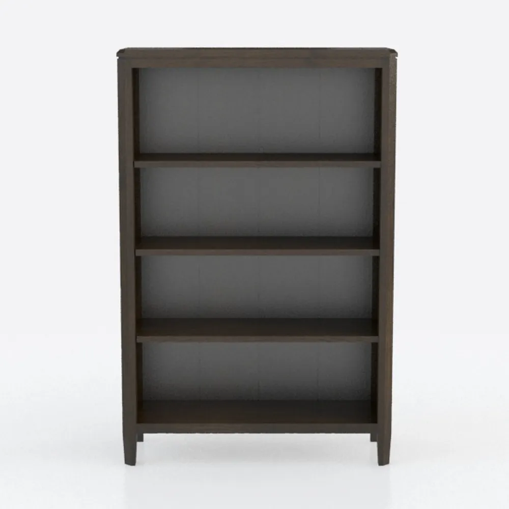 Eye Catching 4 Shelves Modern Bookshelf Brown