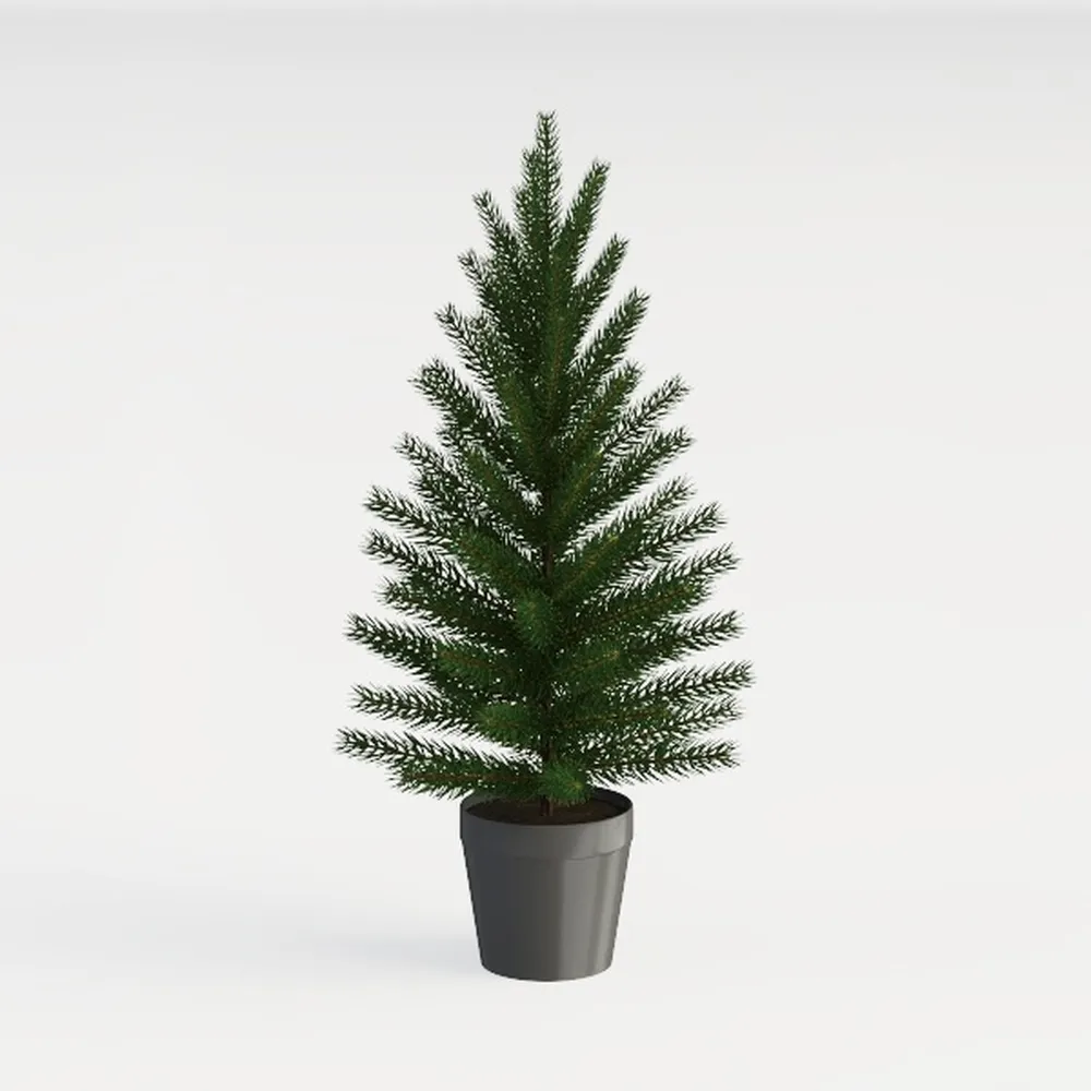 2 Pack 37 Inch Artificial Cedar Topiary Trees for