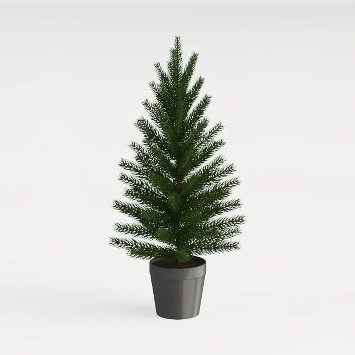 2 Pack 37 Inch Artificial Cedar Topiary Trees for