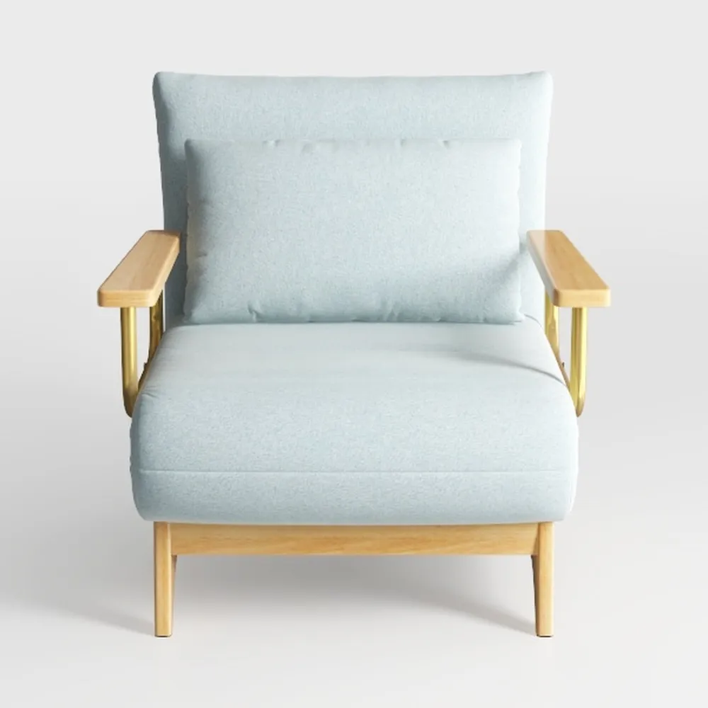 Karl home Cozy Chenille Accent Chair with Lumbar