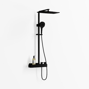 BESy Brass Shower Arm, 10 Inch Rainfall Shower
