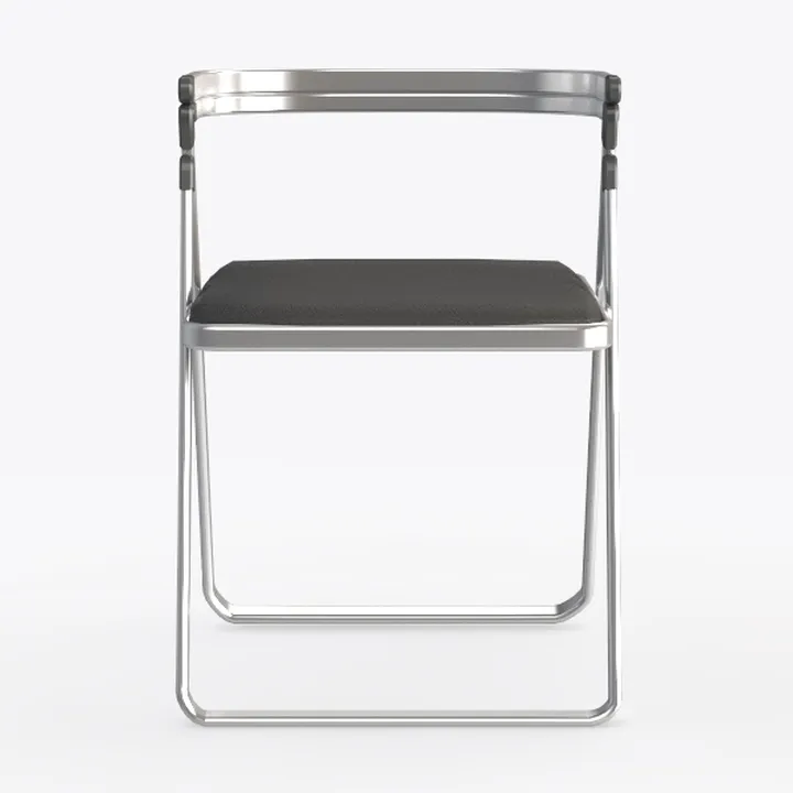 Modern Minimalist Metal Fabric Folding Chair 3D Model