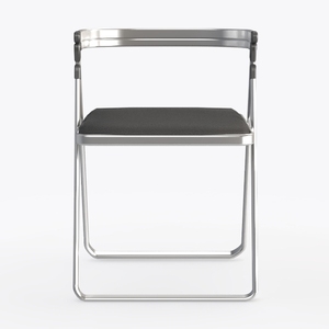 Modern Minimalist Metal Fabric Folding Chair 3D Model