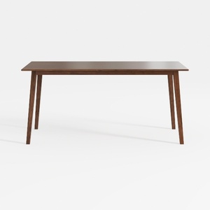 Minimalist Walnut Solid Wood Dining Table 3D Model