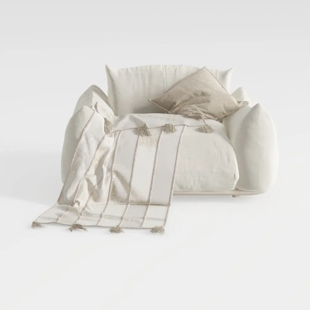 Oversized Sofa Chair Set of 2, Modern Lazy Floor