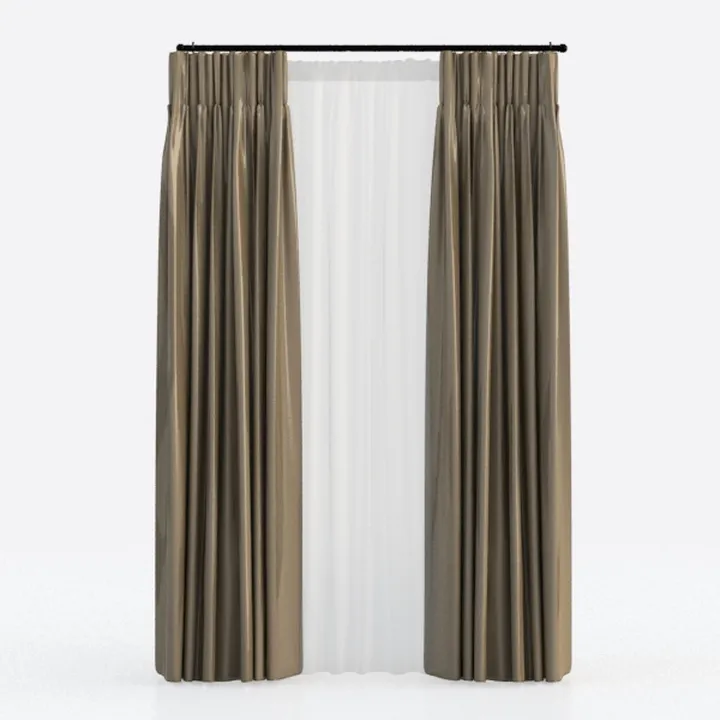 CUCRAF Khaki Blackout Curtains 63 inch Length 2 