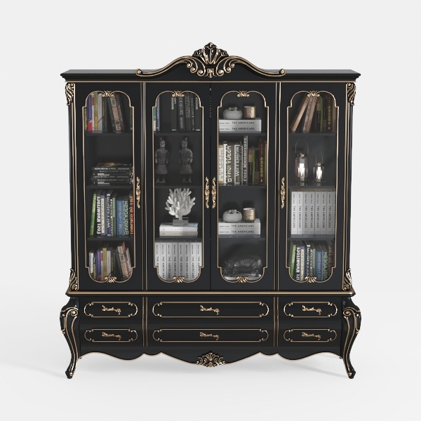 bookcase-Baroque Splendor
