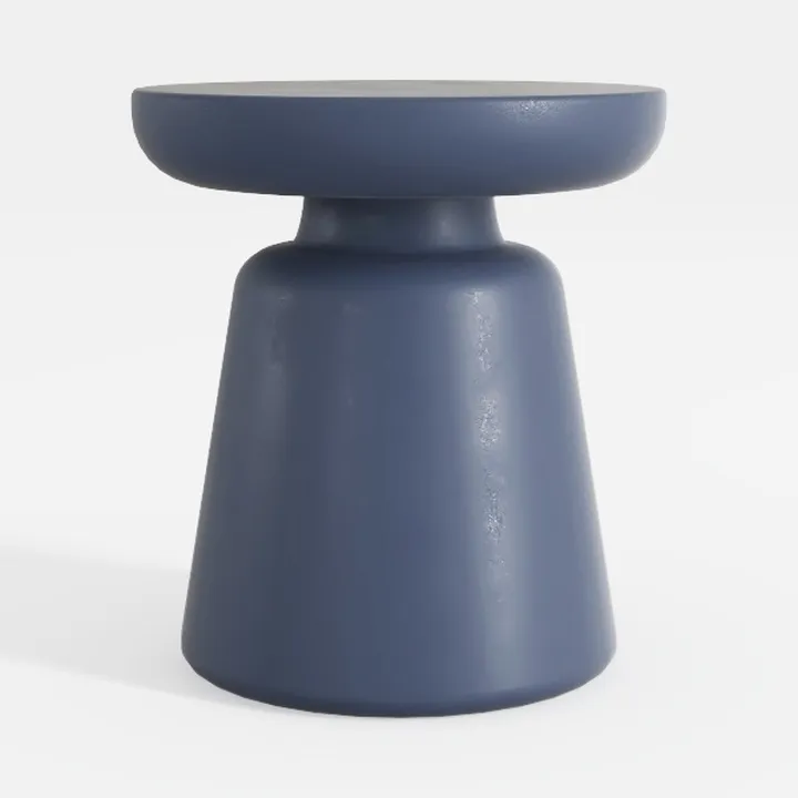 Metal End Table-Large for Living Room (Navy Blue)