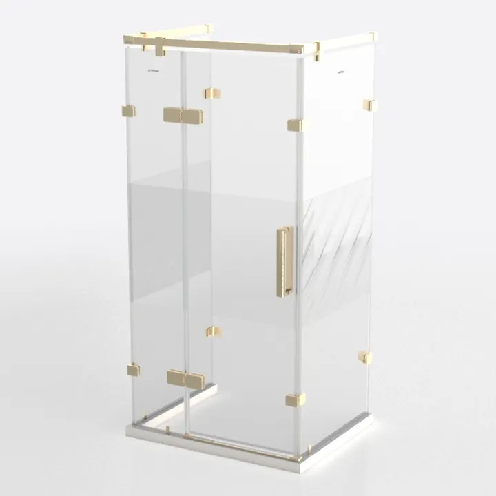 34" W x 58" H Frameless Single Fixed Bath Panel