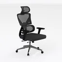 Office Chair with Footrest, Ergonomic Chair with 3 Right 45 Degree View