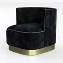 360 Degree Swivel Cuddle Barrel Accent Sofa Chairs Left 45 Degree View