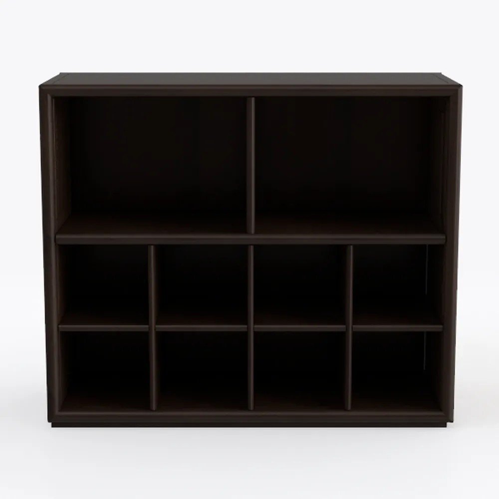 Cube Shelf Bookcase with Base - Wooden 3 Tiers