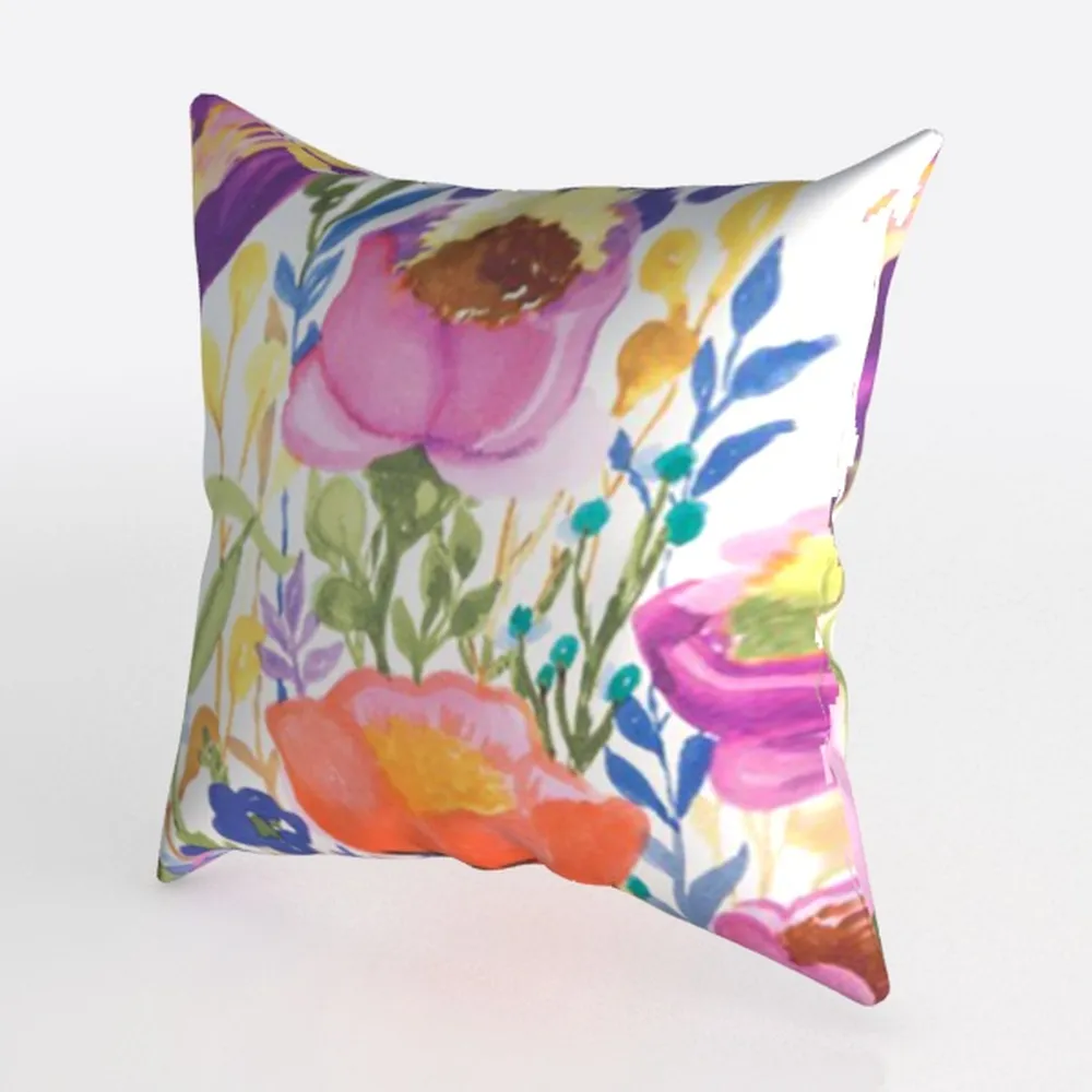 Rose Leaves Flowers Print Pillow Covers for Couch