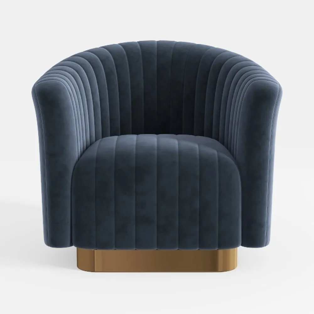 Kromax Swivel Accent Chair with Armrest, Mid