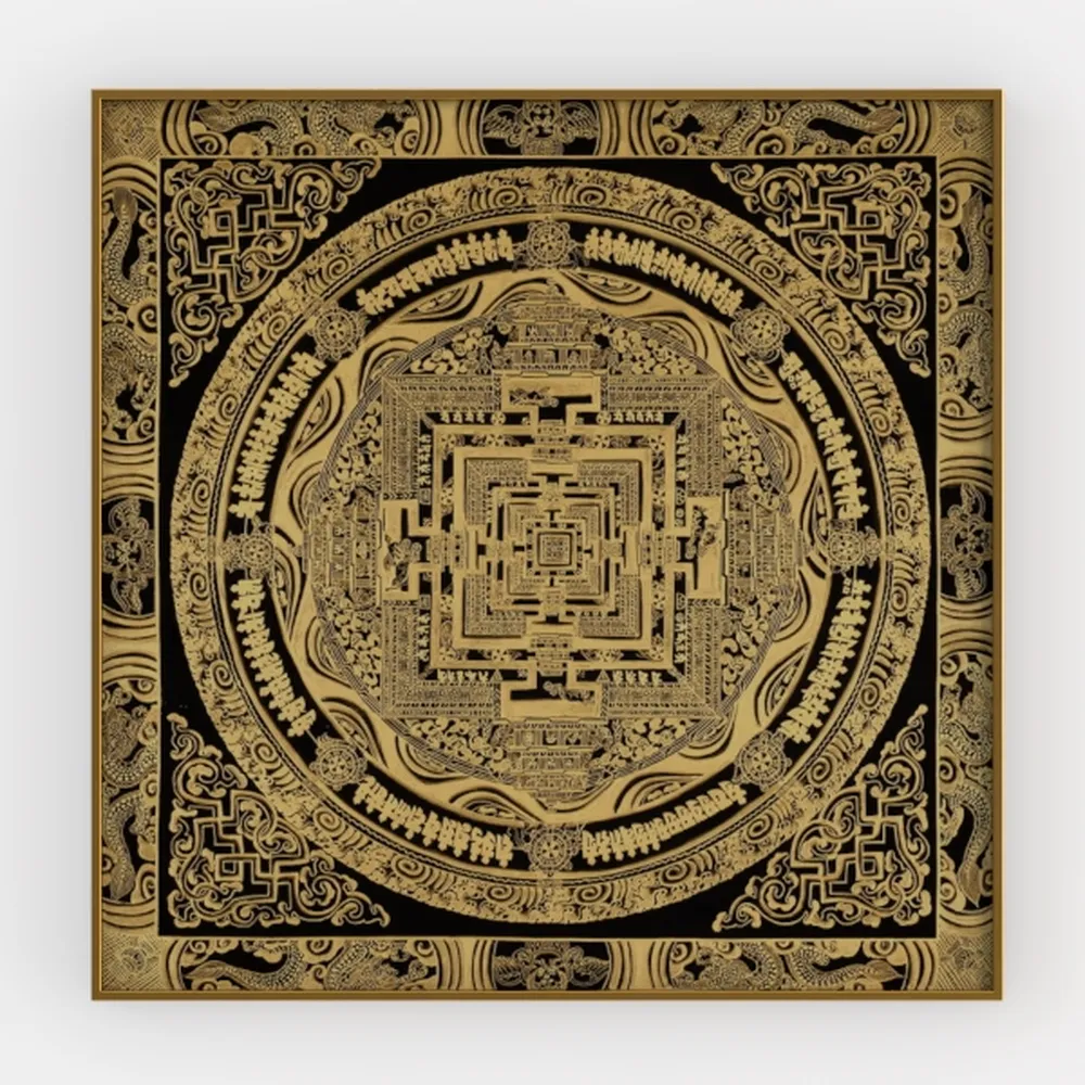 Abstract Art Oil Paintings on Canvas metal golden