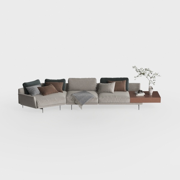Modway Zoya Sofas, Heathered Weave Light Gray