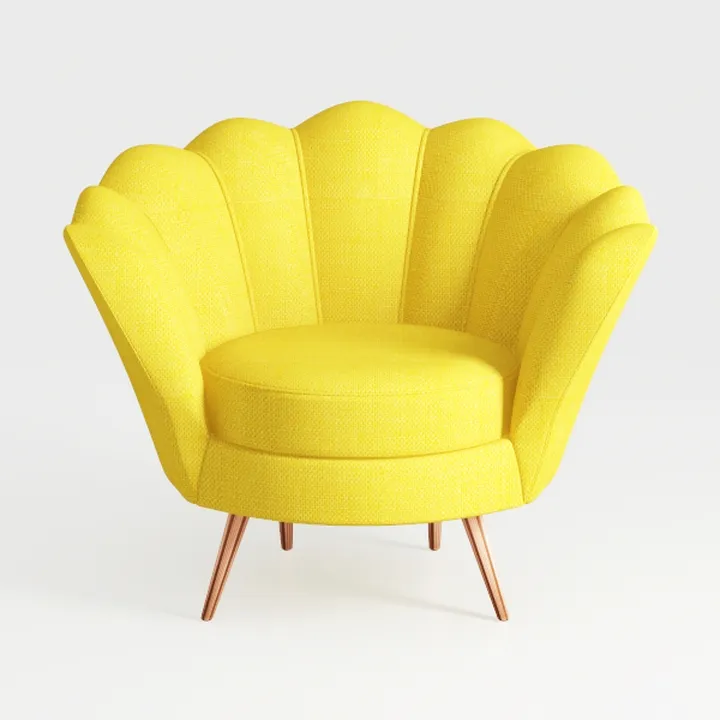 VINGLI Petal Makeup Vanity Chair with Back,Flower