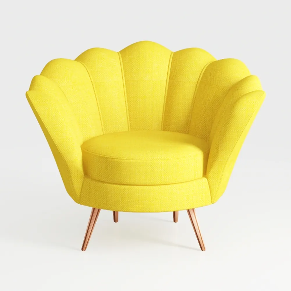 VINGLI Petal Makeup Vanity Chair with Back,Flower